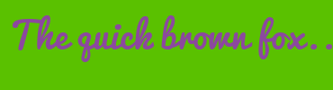Image with Font Color 8C489F and Background Color 5AC100